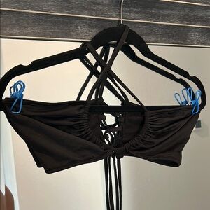 black strappy rave top